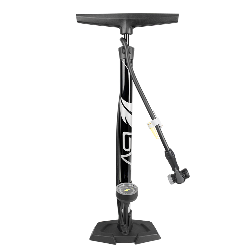 BV Steel Bike Floor Pump with Gauge | BV-GF55E-BK