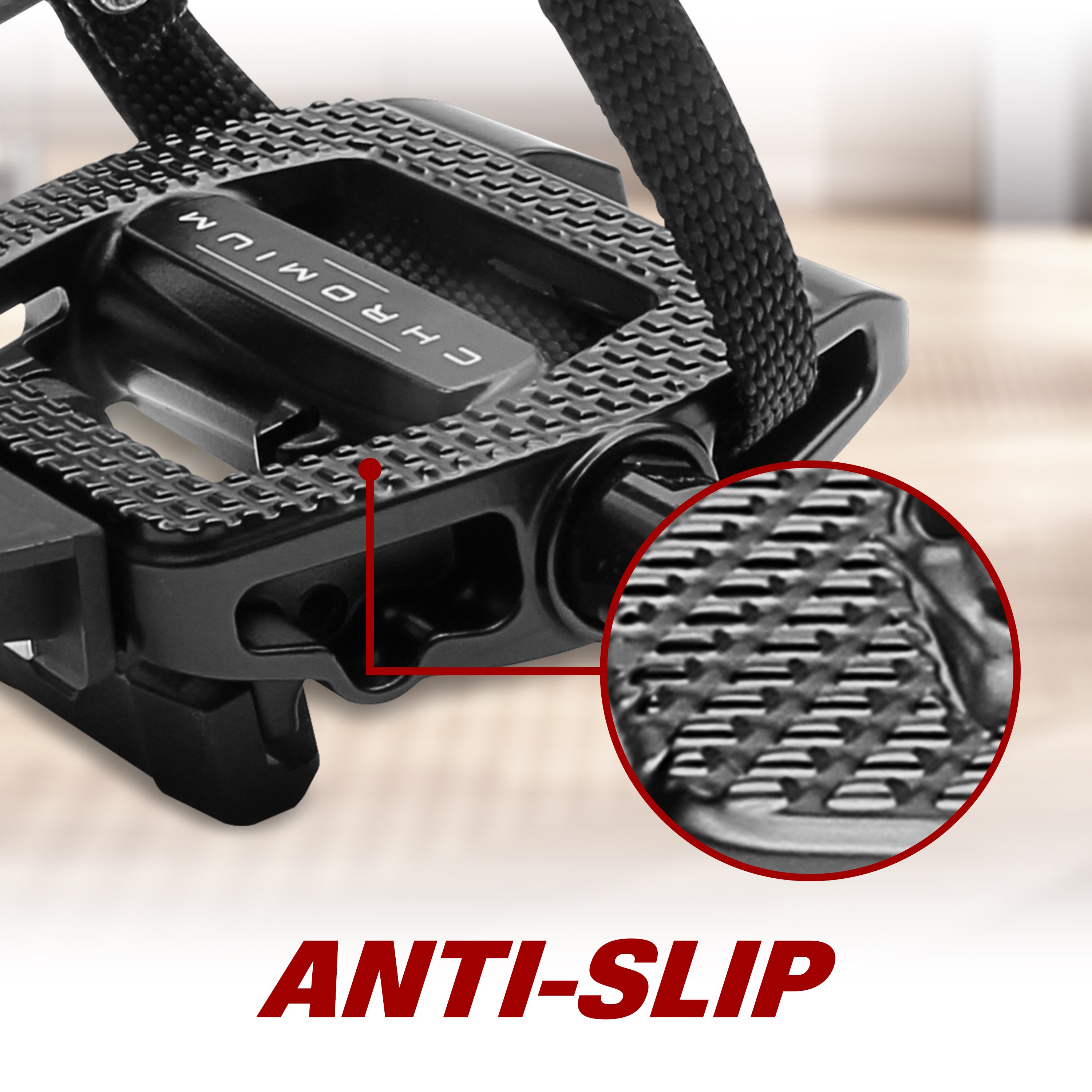 Bike Pedals with Toe Clips are Anti-Slip