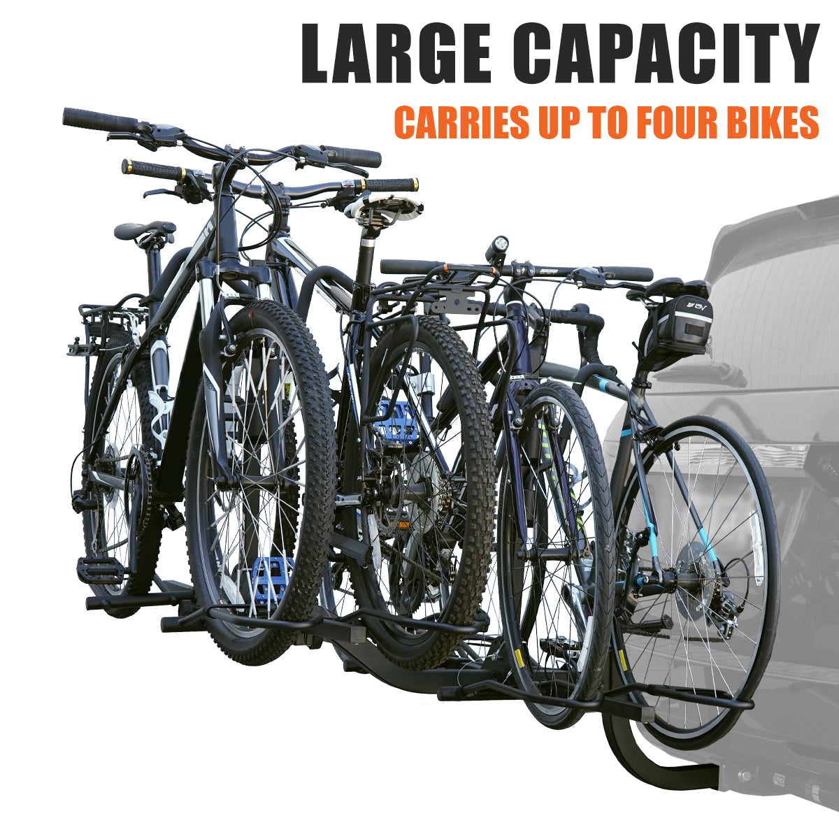 Rack Carries up to 4 Bikes