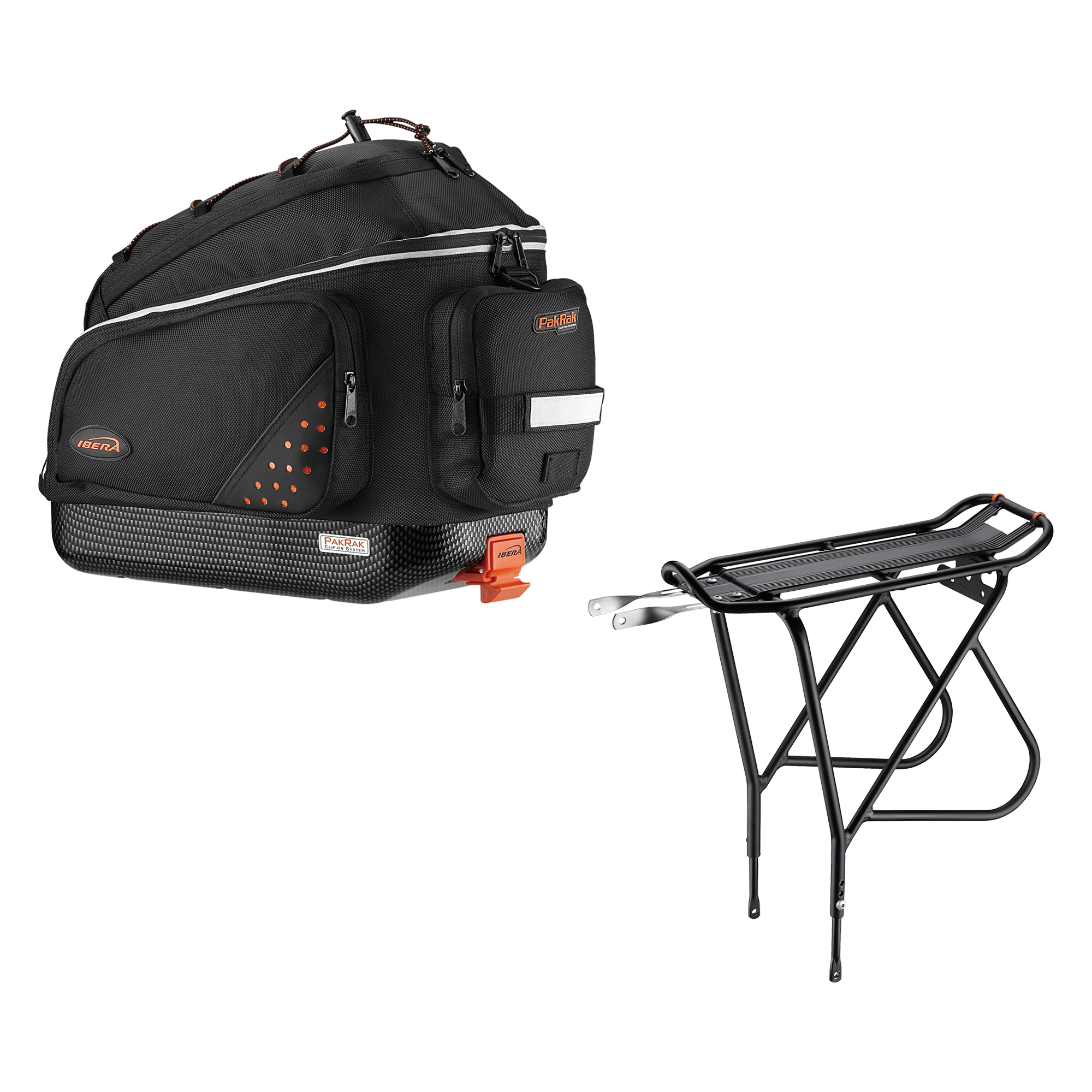 IBERA Commuter Bag & Touring Carrier Rack Combo