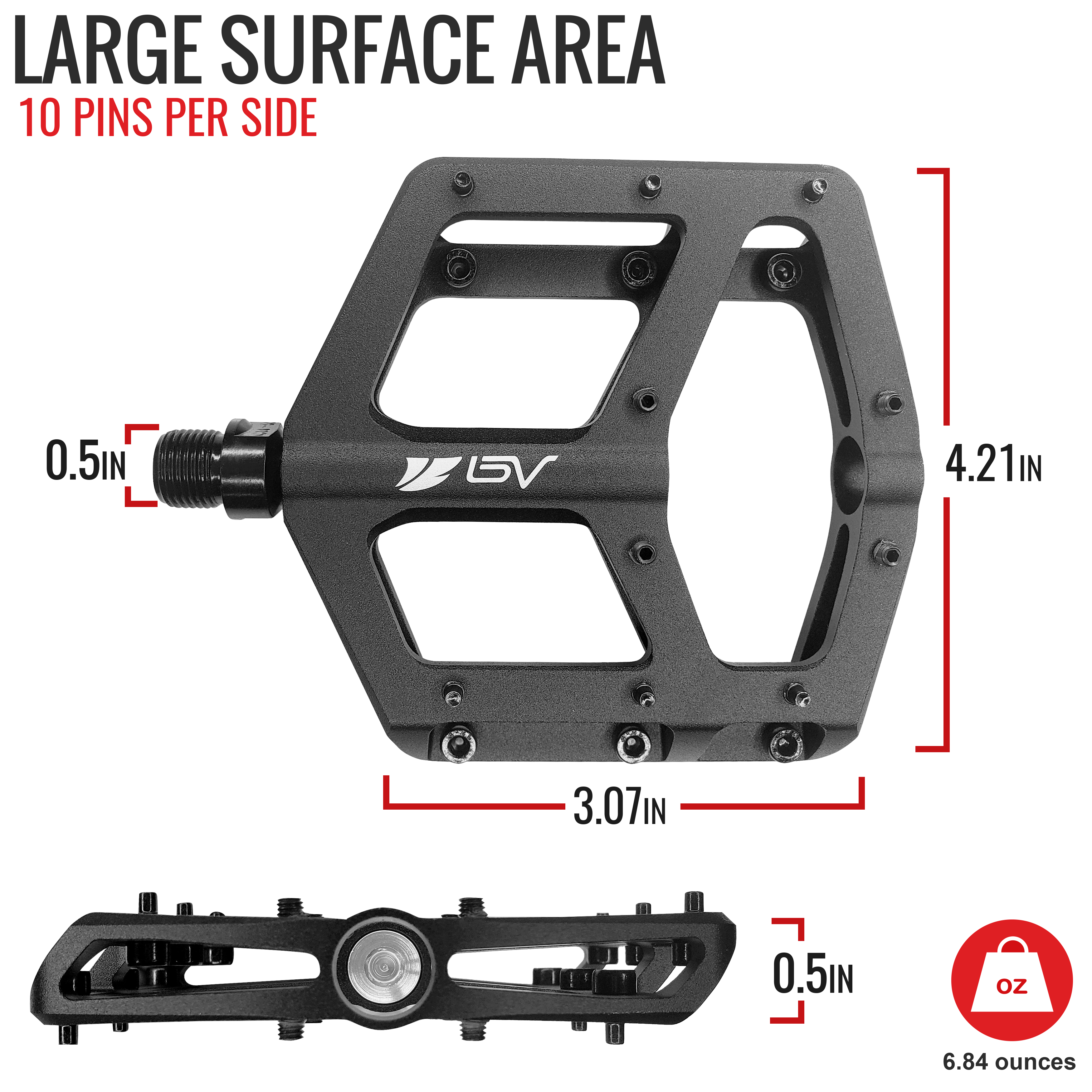 Aluminum Bike Pedals 9/16"